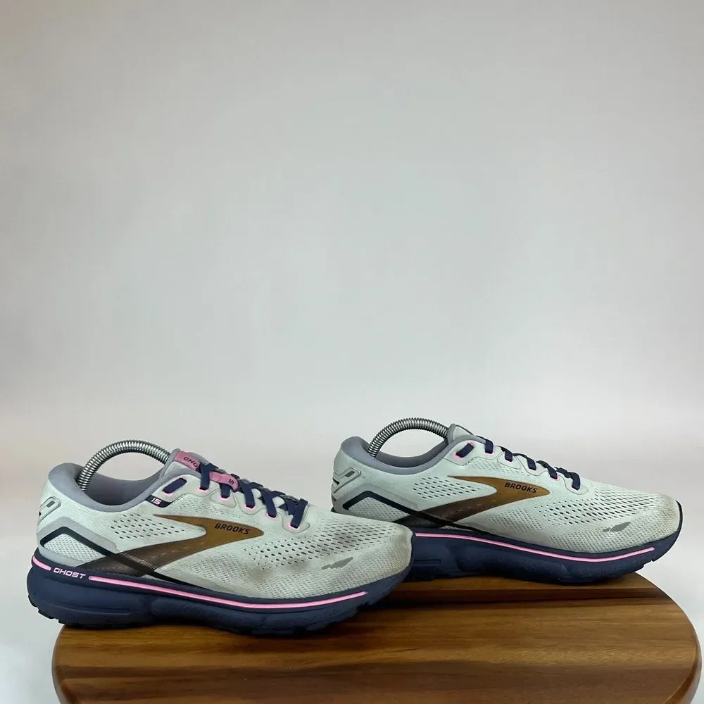 Womens Brooks‎ Ghost 15 Blue Athletic Running Shoes Sneakers Size 10 B GUC